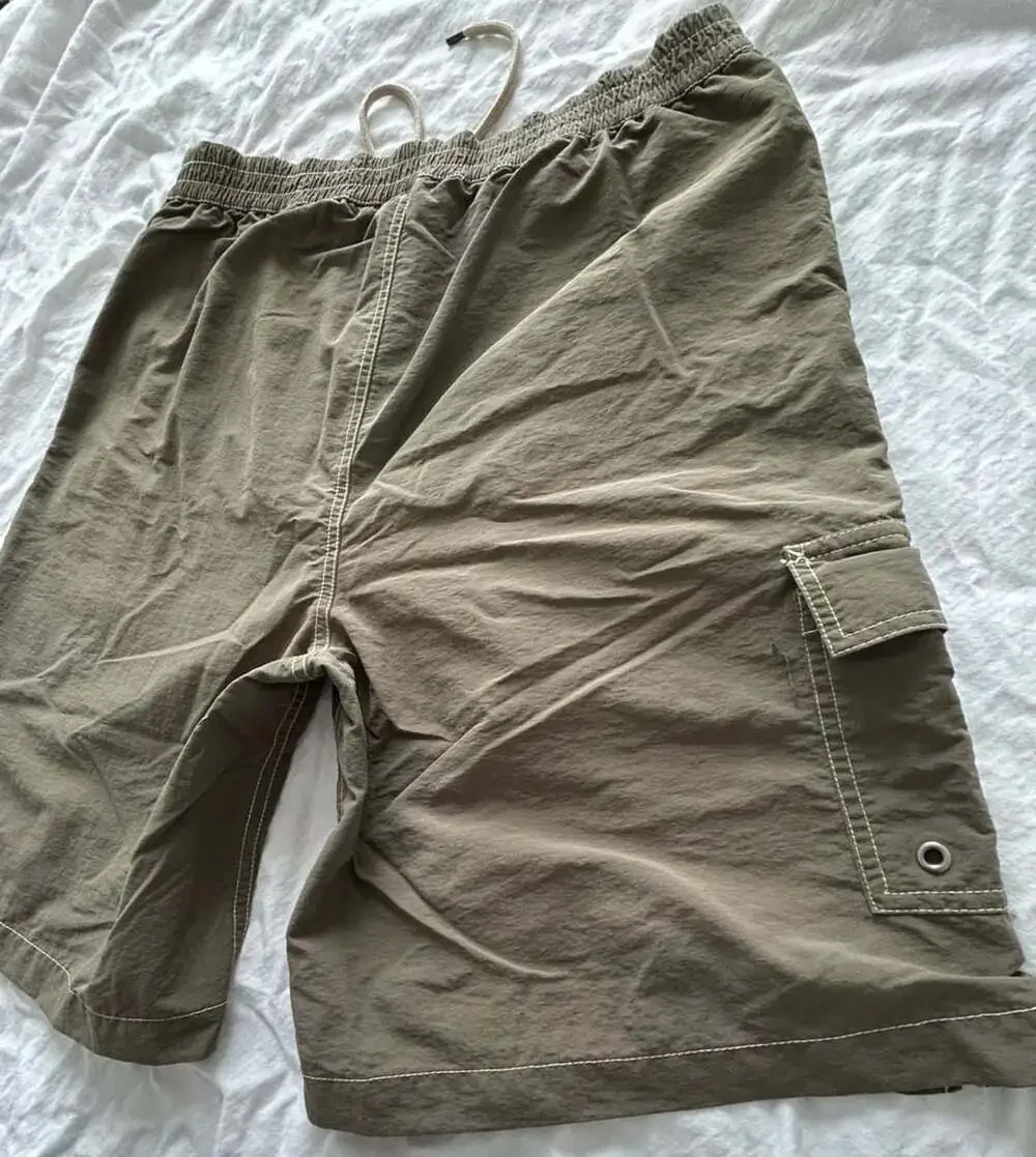 Polo Ralph Lauren Vintage Cargo Swim Trunks Olive Green Size Medium